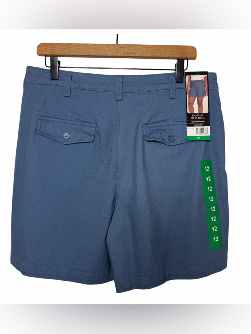 Banana Republic Pleated Shorts Size 12 Blue NWT Women - Picture 2 of 4
